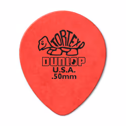 JIM DUNLOP 413R.50 Tortex Tear Drop  Red  .50mm  72/Bag