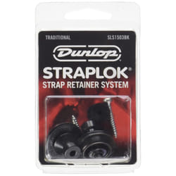 JIM DUNLOP Straplok Traditional Strap Retainer System  Black  Large
