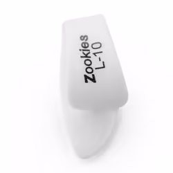 Jim Dunlop Z9003L10 Zookies Thumbpicks White Large 10 12/Bag