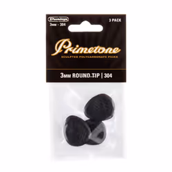 Dunlop 477P304 Primetone  Round Tip  3.0mm  3/Player's Pack