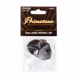 Dunlop 477P507 5.0mm Primetone Large Round Tip Guitar Picks  3-Pack