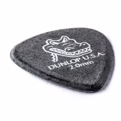 JIM DUNLOP Gator Grip Standard 2.0mm Black Guitar Picks