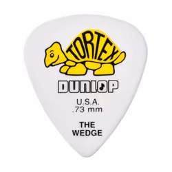 Dunlop 424R73 TortexA Wedge WhiteYellow 73mm 72Bag