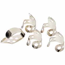 JIM DUNLOP 33P025 Nickel Silver Finger & Thumbpicks  025  5Players Pack