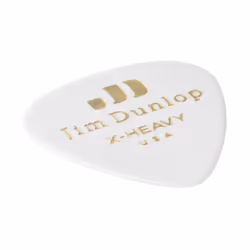 Dunlop 483R01XH Genuine Celluloid  White  Extra Heavy  72/Bag