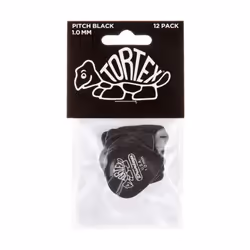 Dunlop 488P10 1.0mm Tortex Pitch Black Guitar Picks  12-Pack