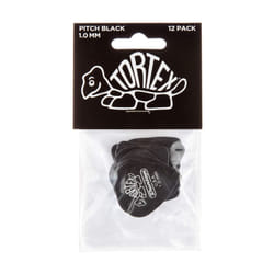 Dunlop 488P10 1.0mm Tortex Pitch Black Guitar Picks  12-Pack
