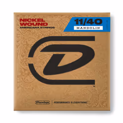 JIM DUNLOP DMN1140 Mandolin Strings  Nickel  Medium  .011-.040  4 Strings/Set