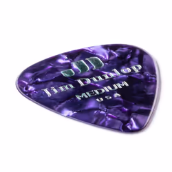 JIM DUNLOP 483P13MD Genuine Celluloid  Purple Pearloid  Medium  12/Player's Pack