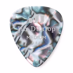 Jim Dunlop Dunlop 24483145112 Celluloid Guitar Picks Medium Abalone 12-Pack