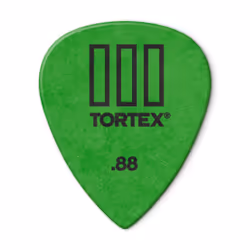 Dunlop Manufacturing Tortex TIII, Green, Monochromatic, Jazz, 0.88 mm, 72 pc(s)