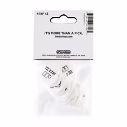 Dunlop 478P1.5 Tortex White Jazz III  1.5mm  12/Player's Pack