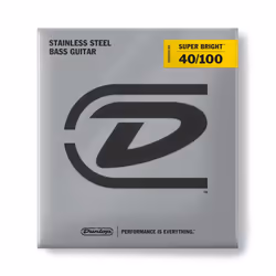 Jim Dunlop DBSBS40100 Lt-4/St Bass Super Bright Stainless Steel Bass String