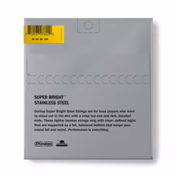 Jim Dunlop DBSBS40100 Lt-4/St Bass Super Bright Stainless Steel Bass String