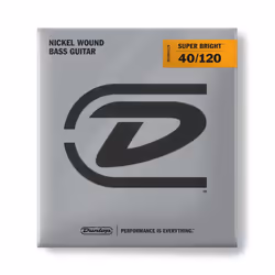Jim Dunlop DBSBN40120 Lt-5/St Bass Super Bright Nickel Bass String