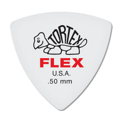Dunlop Tortex Flex Triangle .50mm Red Guitar Pick-6 Pack  .50mm | White