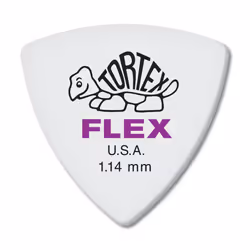 Jim Dunlop Dunlop Tortex Flex Triangle 1.14mm Purple Guitar Pick-6 Pack 456P1.14