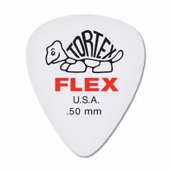 Jim Dunlop Dunlop Tortex Flex Standard .50mm Red Guitar Pick-72 Pack 428R.50