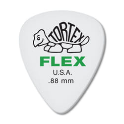 Jim Dunlop Dunlop Tortex Flex Standard .88mm Green Guitar Pick-72 Pack 428R.88