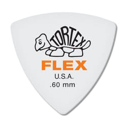 Jim Dunlop Dunlop Tortex Flex Triangle .60mm Orange Guitar Pick-72 Pack 456R.60