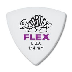Jim Dunlop Dunlop Tortex Flex Triangle 1.14mm Purple Guitar Pick-72 Pack 456R1.14
