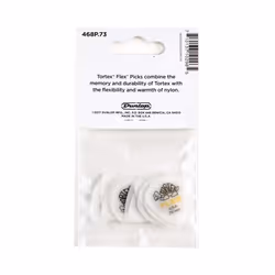 Jim Dunlop Tortex Flex Jazz III 73mm  White Guitar Picks (468P.73)
