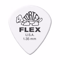 Jim Dunlop Tortex Flex Jazz III 1.35mm White Guitar Picks (468P1.35)