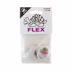 Jim Dunlop Tortex Flex Jazz III XL 1.14mm 12 Pack Guitar Picks (466P1.
