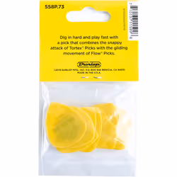 Jim Dunlop Tortex Flow Standard .73mm Guitar Picks (558P.73)