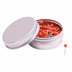 PTC Office 1/8 Inch Small Round Head Map Tacks Pins for Home Office Use and DIY Craft Project (Red 100PCS)