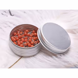 PTC Office 1/8 Inch Small Round Head Map Tacks Pins for Home Office Use and DIY Craft Project (Red 100PCS)