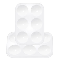 Penta Angel Art Paint Tray Palette 3Pcs 6 Well Plastic Rectangular Paint Tray for Watercolor Painting