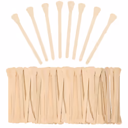 Penta Angel 50Pcs Wooded Wax Sticks Wax Spatulas Applicator for Body Hair Eyebrow Removal  4.84 inches