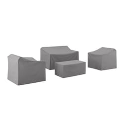4Pc Furniture Cover Set Gray - Loveseat  2 Chairs  & Coffee