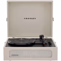 Crosley CR8017B-DU Voyager Vintage Portable Vinyl Record Player Turntable with Bluetooth in/Out and Built-in Speakers Dune