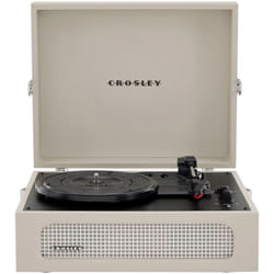 Crosley CR8017B-DU Voyager Vintage Portable Vinyl Record Player Turntable with Bluetooth in/Out and Built-in Speakers  Dune