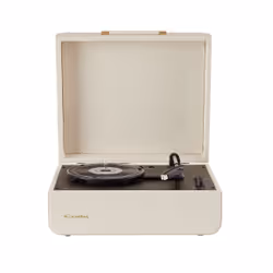 Crosley CR6255ACC4, Belt-drive audio turntable, Cream, MDF, Metal, Plastic, Polyvinyl chloride (PVC), 30.5 cm, 3.5 mm, 10 W