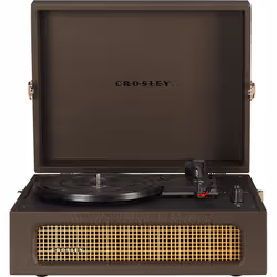 Crosley CR8017B-CO Voyager Vintage Portable Vinyl Record Player Turntable with Bluetooth in/Out and Built-in Speakers  Cocoa