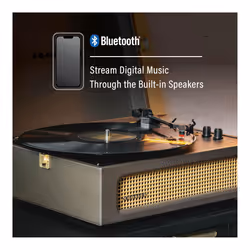 Crosley CR8017B-CO Voyager Vintage Portable Vinyl Record Player Turntable with Bluetooth in/Out and Built-in Speakers  Cocoa