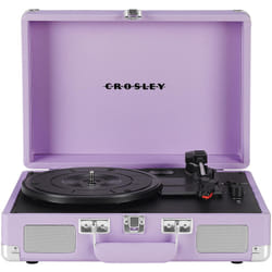 Crosley CR8005F-LN Cruiser Plus Vintage 3-Speed Bluetooth in/Out Suitcase Vinyl Record Player Turntable  Lavender
