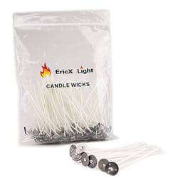 EricX Light 100 Piece Cotton Candle Wick 3.5 Pre-Waxed & Cotton Core for Candle Making Candle DIY