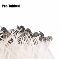 EricX Light 100 Piece Candle Wick 8"""""""" Pre-Waxed Cotton Core for Candle Making Candle DIY