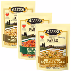 Alessi Autentico, Premium Seasoned Roman Grain Farro (Pack of 3)
