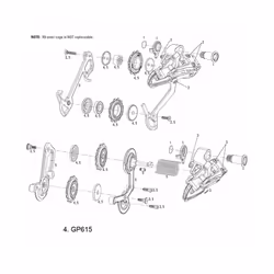 SRAM Rear Derailleur Pulley Kit 05-09 X9 Medium And Large Cage
