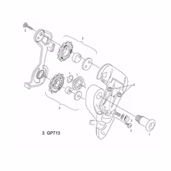 SRAM Rear Derailleur Pulley Kit 2004 X9, 9.0Sl / 2003 9.0