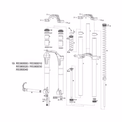 RockShox Left Coil Spring X Soft Domain Dual Crown Boxxer Race RC Team R2