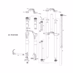 RockShox Left Coil Spring Shaft Shaft Bolt Domain Dual Crown Boxxer Race RC Team