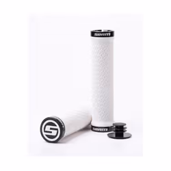 SRAM Locking Grips W / 2 Clamps & End Plugs - One Size, White