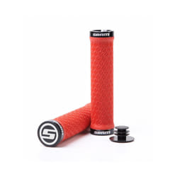 SRAM Locking Grips W / 2 Clamps & End Plugs - One Size, Red