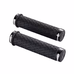 SRAM DH Silicone Locking Grips With Double Clamps & End Plugs - One Size, Black
